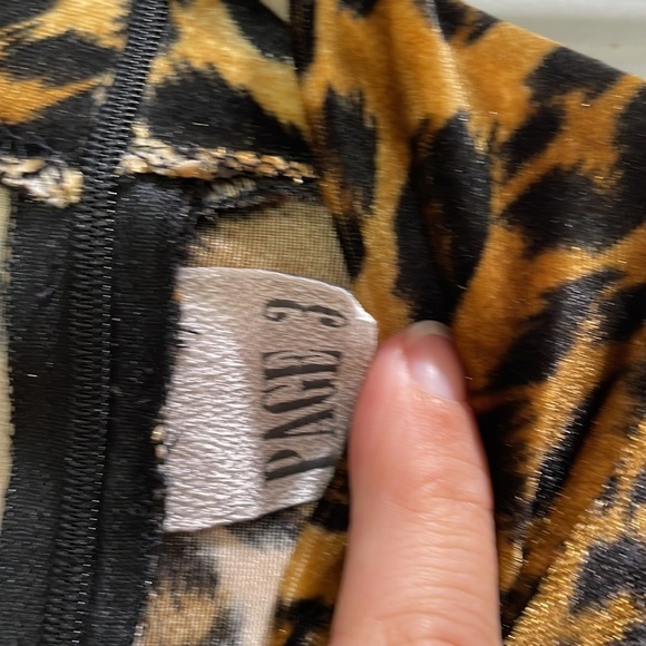 NWT! Vintage 90’s Page 3 Leopard Velvet Mock Neck Bodysuit M - Picture 2 of 8